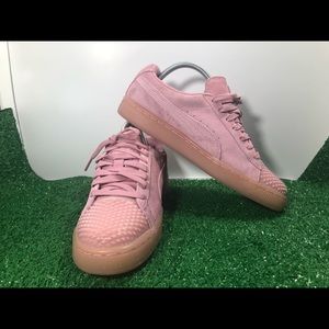 RARE PUMA SUEDE JELLY Prism Pink Sneaker basket Shoe 365859 03 38 women 7.5